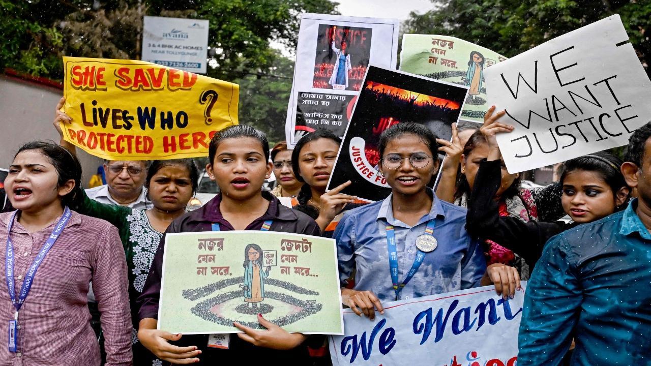 In Photos: Protests in Kolkata continue despite rain