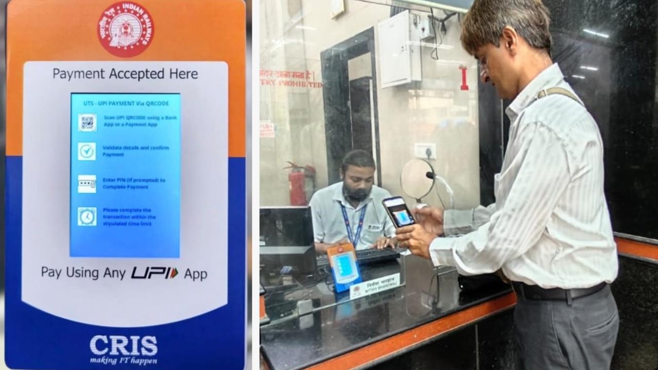 QR codes for digital payments installed across railway stations on Western Railway line in Mumbai