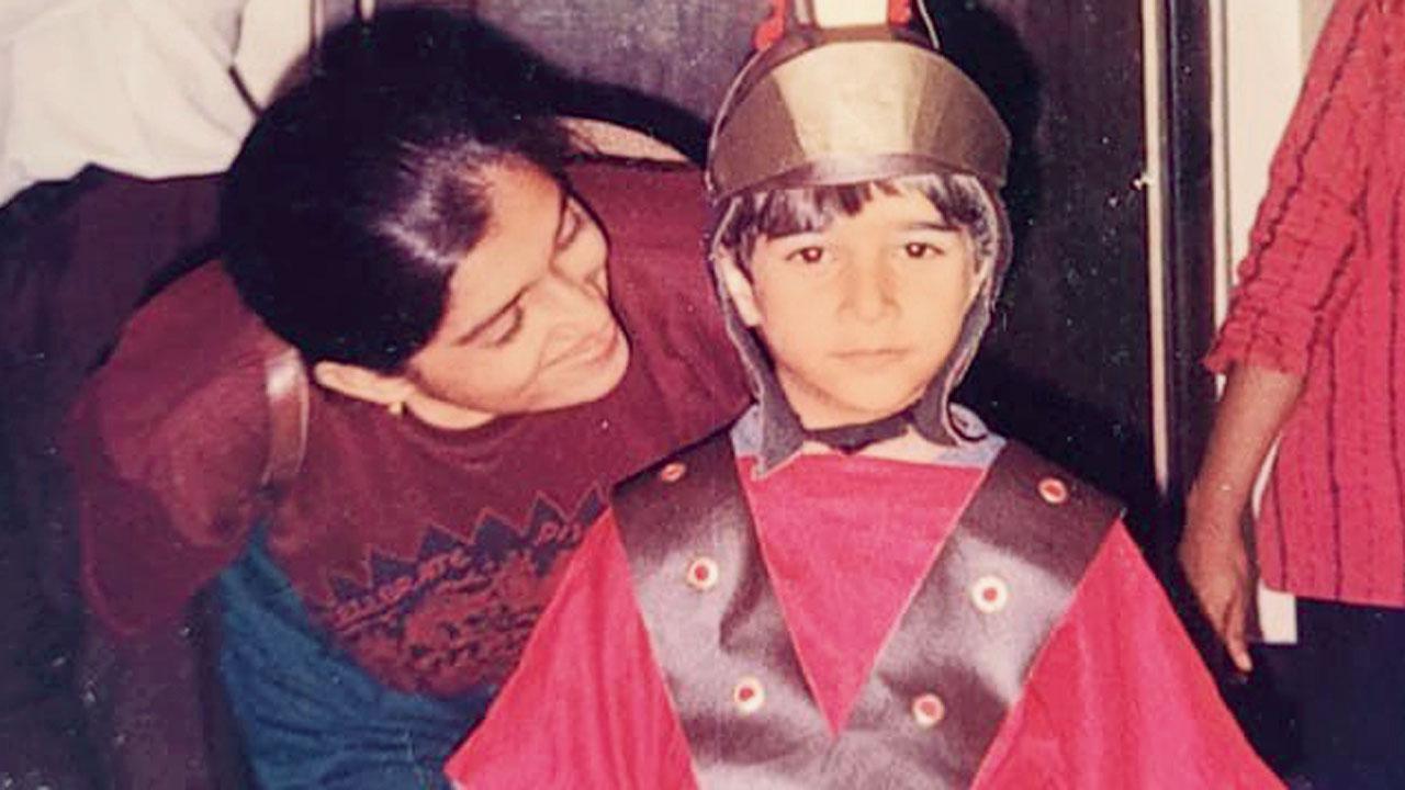 Ratna Pathak Shah and five-year-old Vivaan at a performance of Androcles and the Lion
