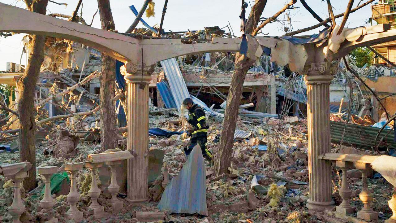 Ukrainian shelling kills 5 in border region as Russian strike hits hotel
