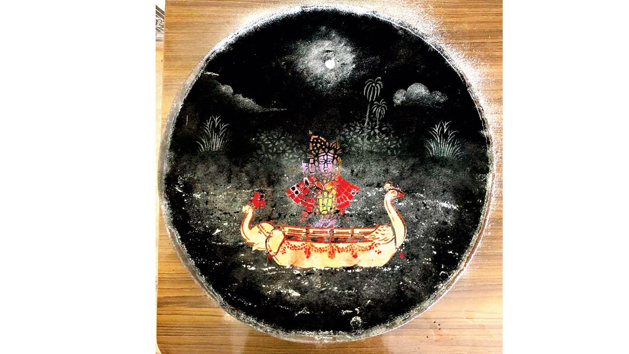 A water Sanjhi artwork