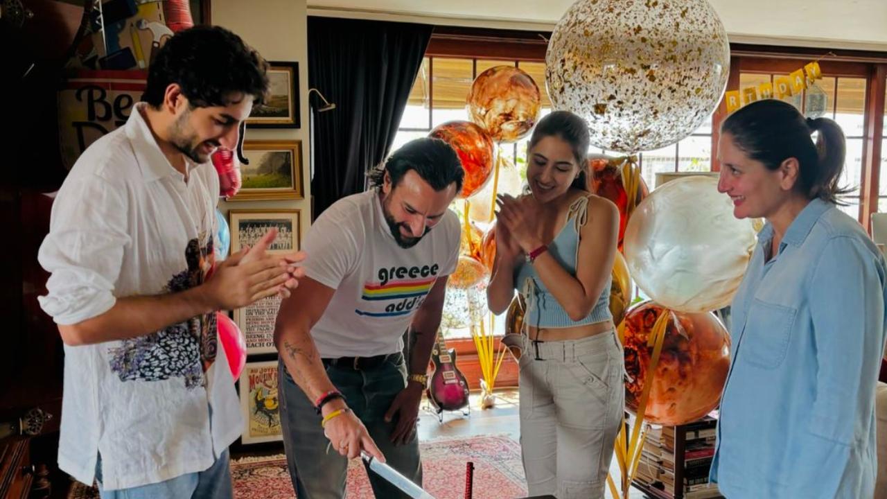 Inside Saif Ali Khan’s intimate b'day party with Sara, Ibrahim, and Kareena