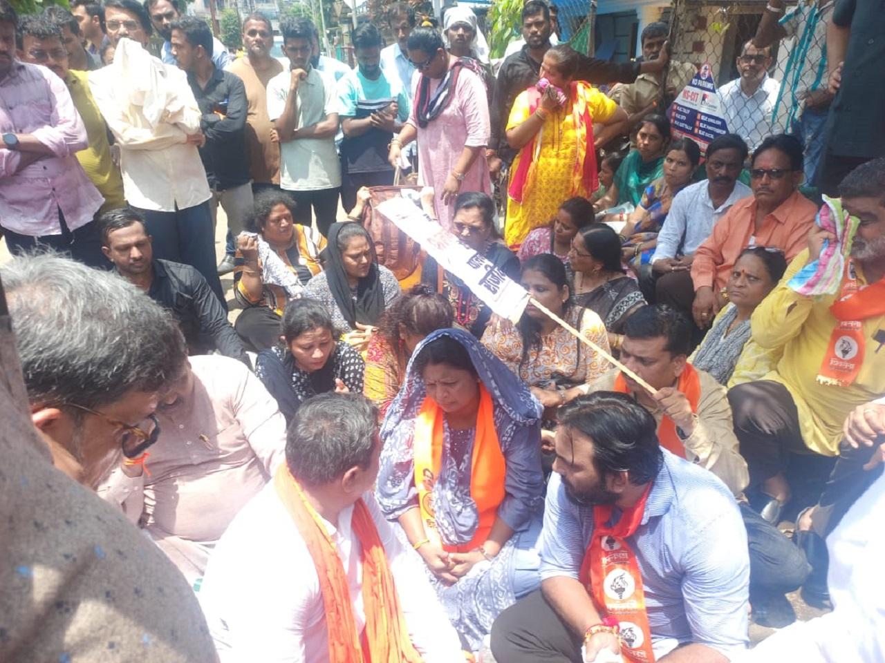 Thousands of protesters on Tuesday blocked railway tracks at Badlapur station over the alleged sexual assault of two four-year-old girls by the school sweeper in the washroom, leading to massive disruption of local train services and diversion of some long-distance trains