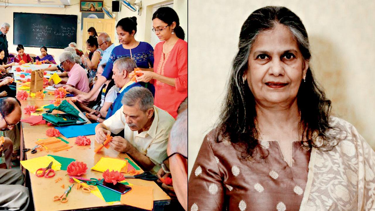 Engaging senior citizens in activities like art and craft builds their focus