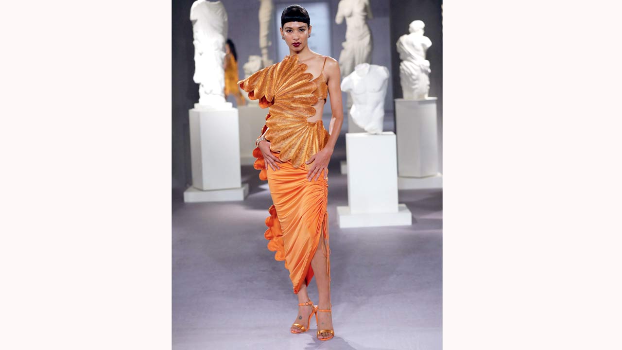 An contemporary reimagining of the Indian saree by Rimzim Dadu