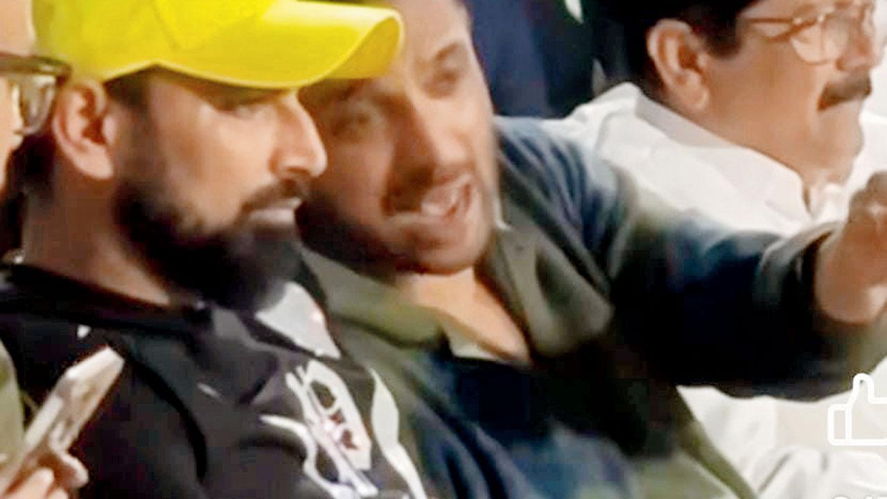 Cricketer Mohammed Shami with former corporator and aspiring legislator Najeeb Mulla