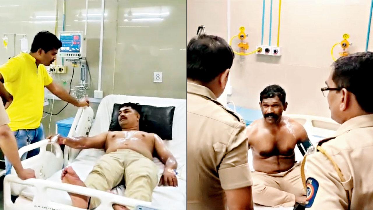 The injured people at the hospital. Pics/Hanif Patel