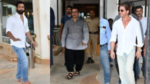 SRK, Aamir & Vicky at Pradeep Bandekar's prayer meet
