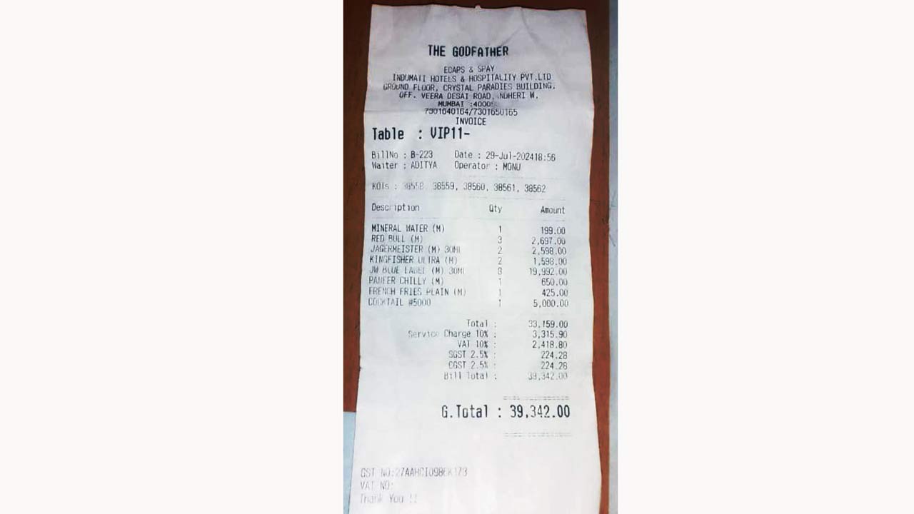 The bill paid by the Ghatkopar resident