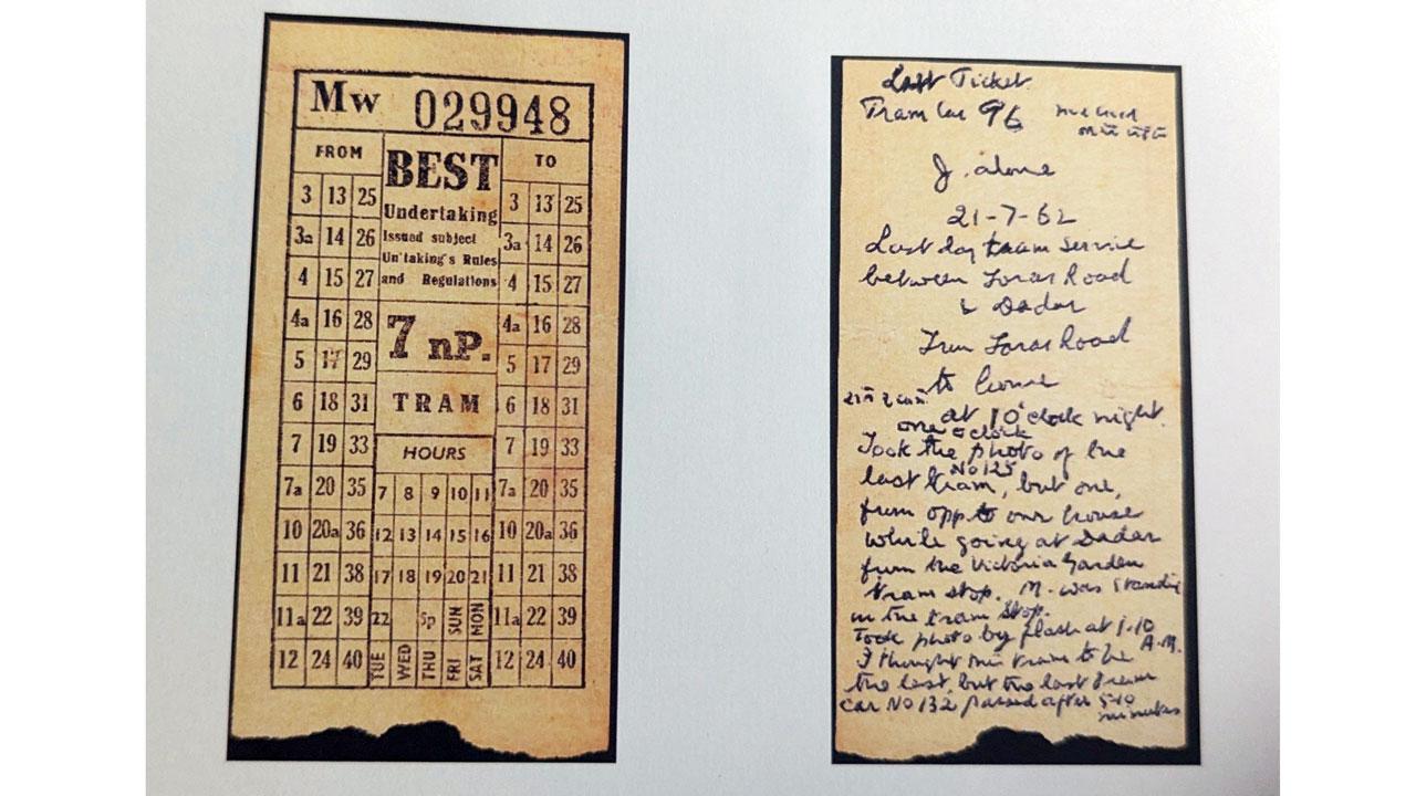 One of the last tram tickets