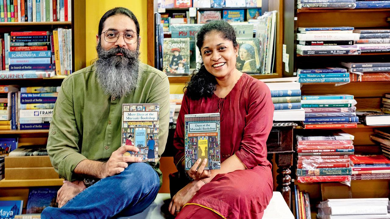Meethil Momaya and Ahalya Naidu at the Bandra bookstore