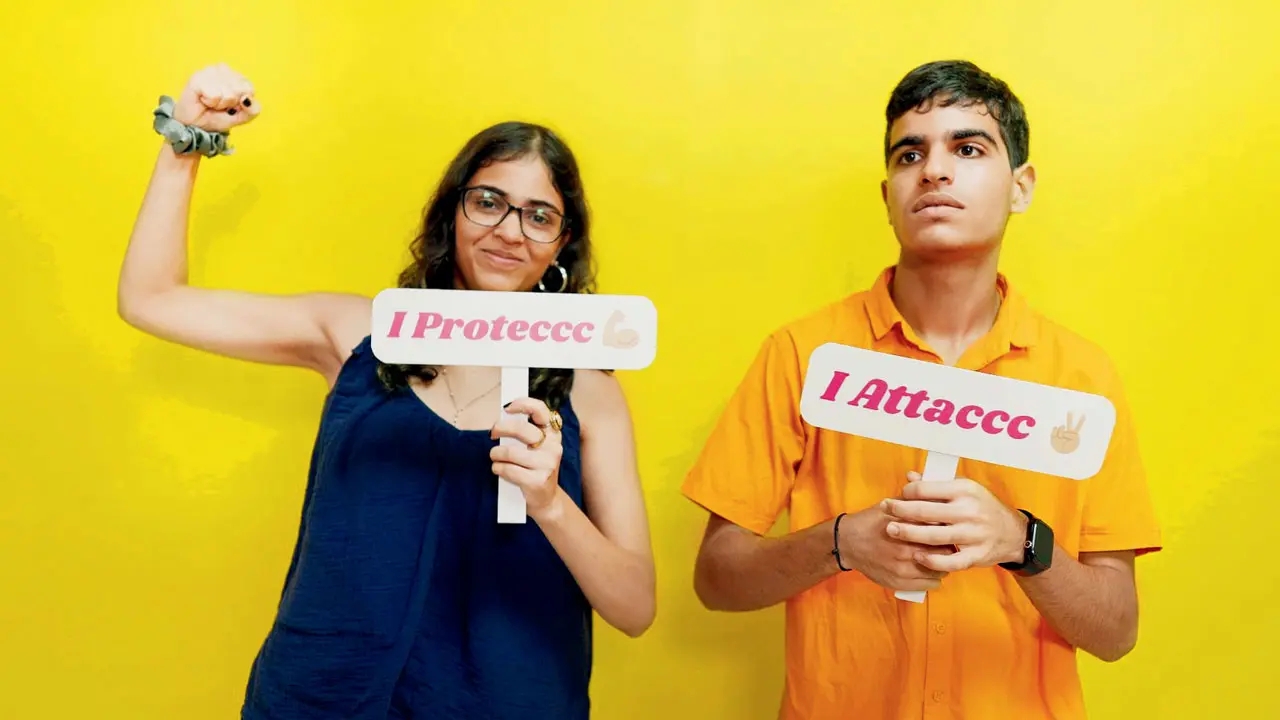 Twins Gayatri and Vir Kapoor in a  moment from the short film