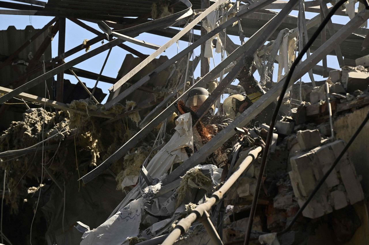 Another person was killed in the central Dnipropetrovsk region, where the attack sparked multiple fires, damaged a dozen households and completely destroyed two, regional head Serhii Lysak said. One person was rescued from under the rubble, Lysak said