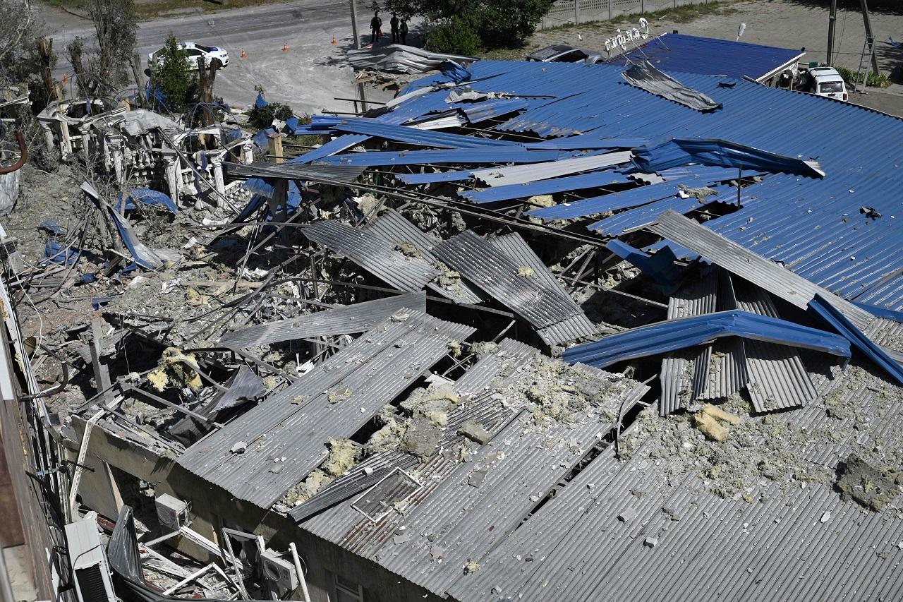 In the outlying Kyiv region, one person was injured in an attack that hit unspecified infrastructure objects and residential houses, regional head Ruslan Kravchenko said