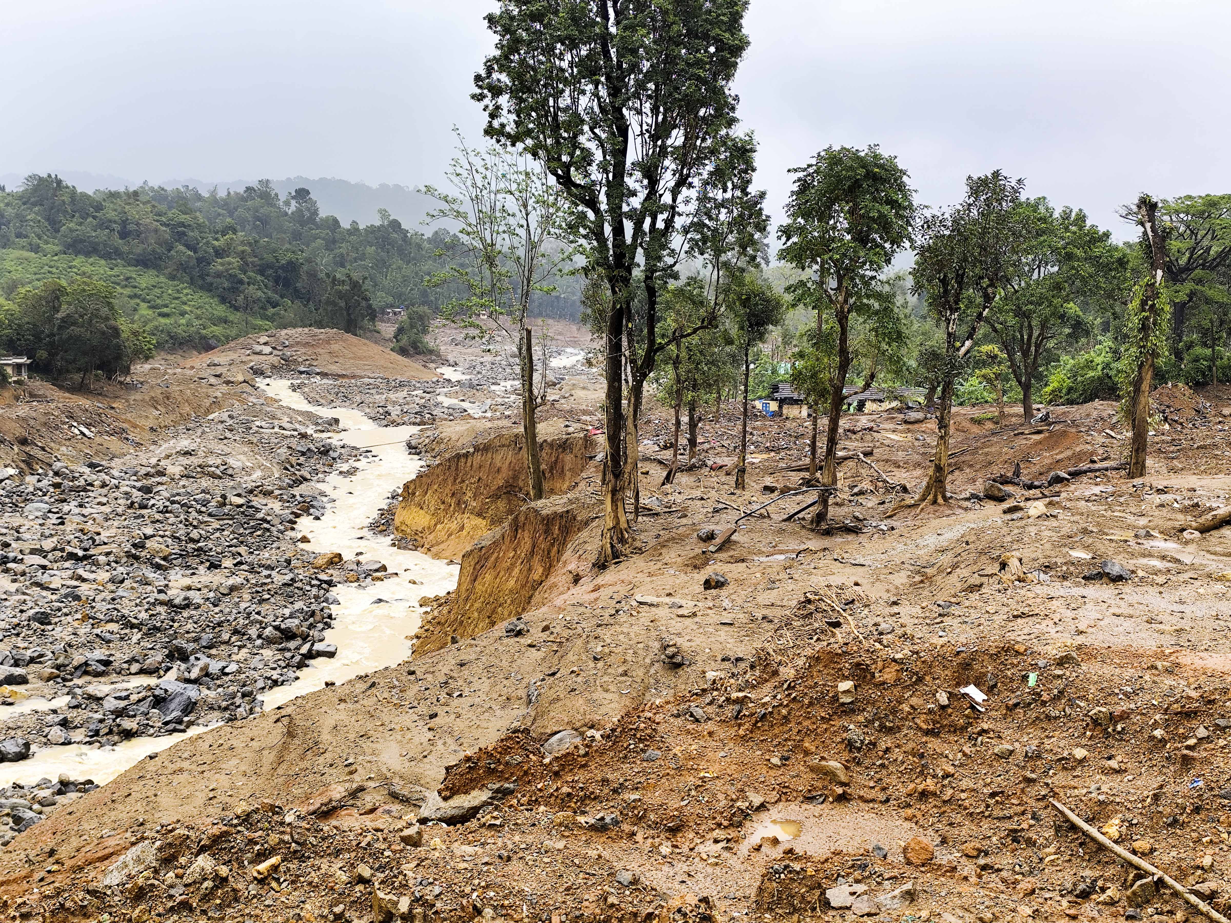 The roads have been washed out and it has become difficult to commute in the rough terrain