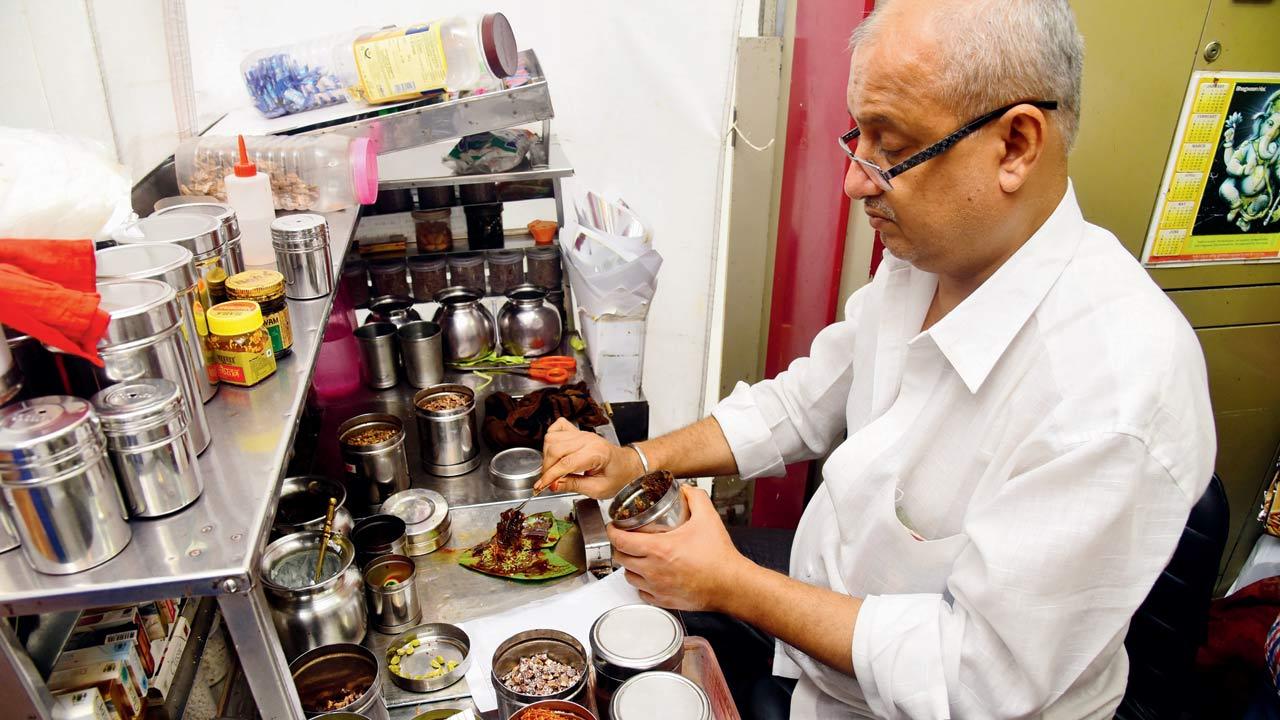 Ramesh Thadani of Om Cold & Sweet Pan shop, a believer in communal calm over ugly competition. File pics