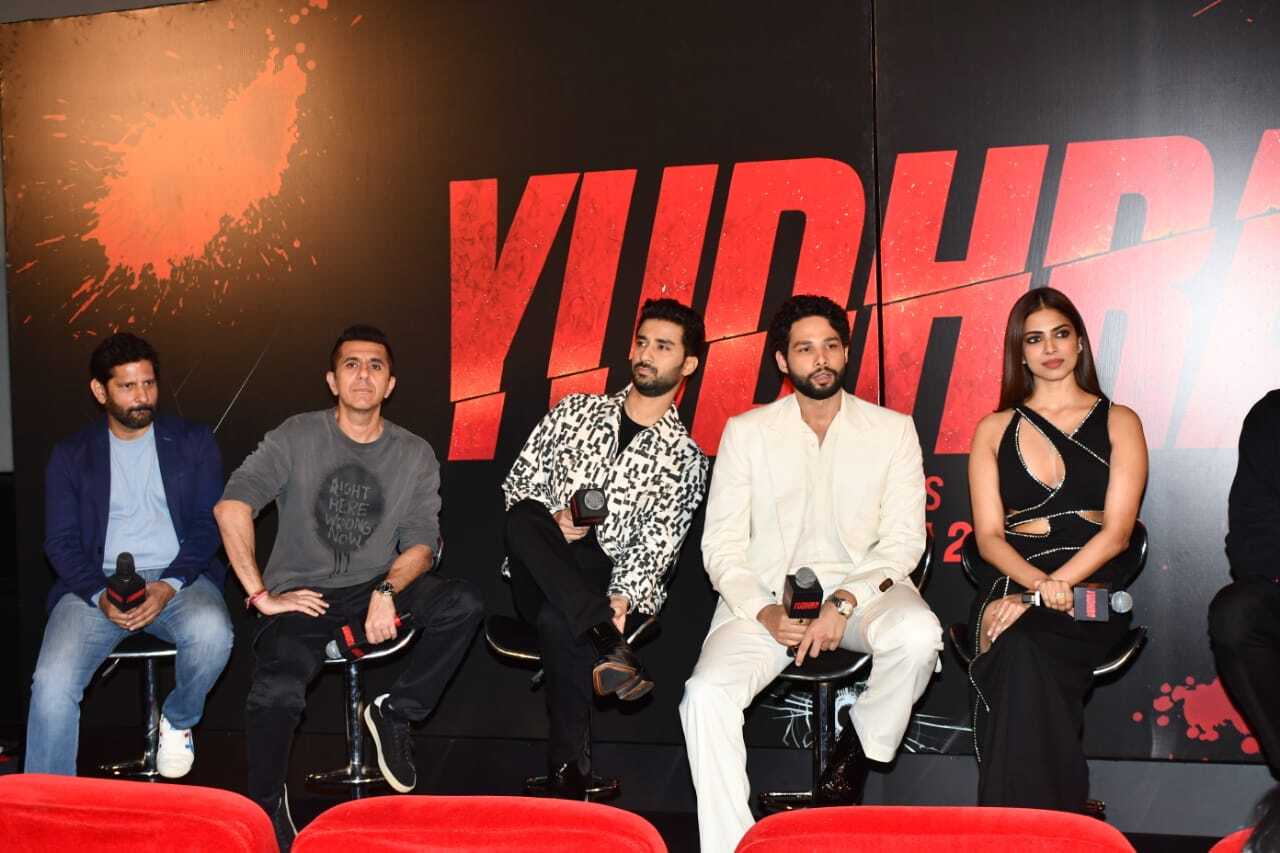 Yudhra team interacted with media at the trailer launch event