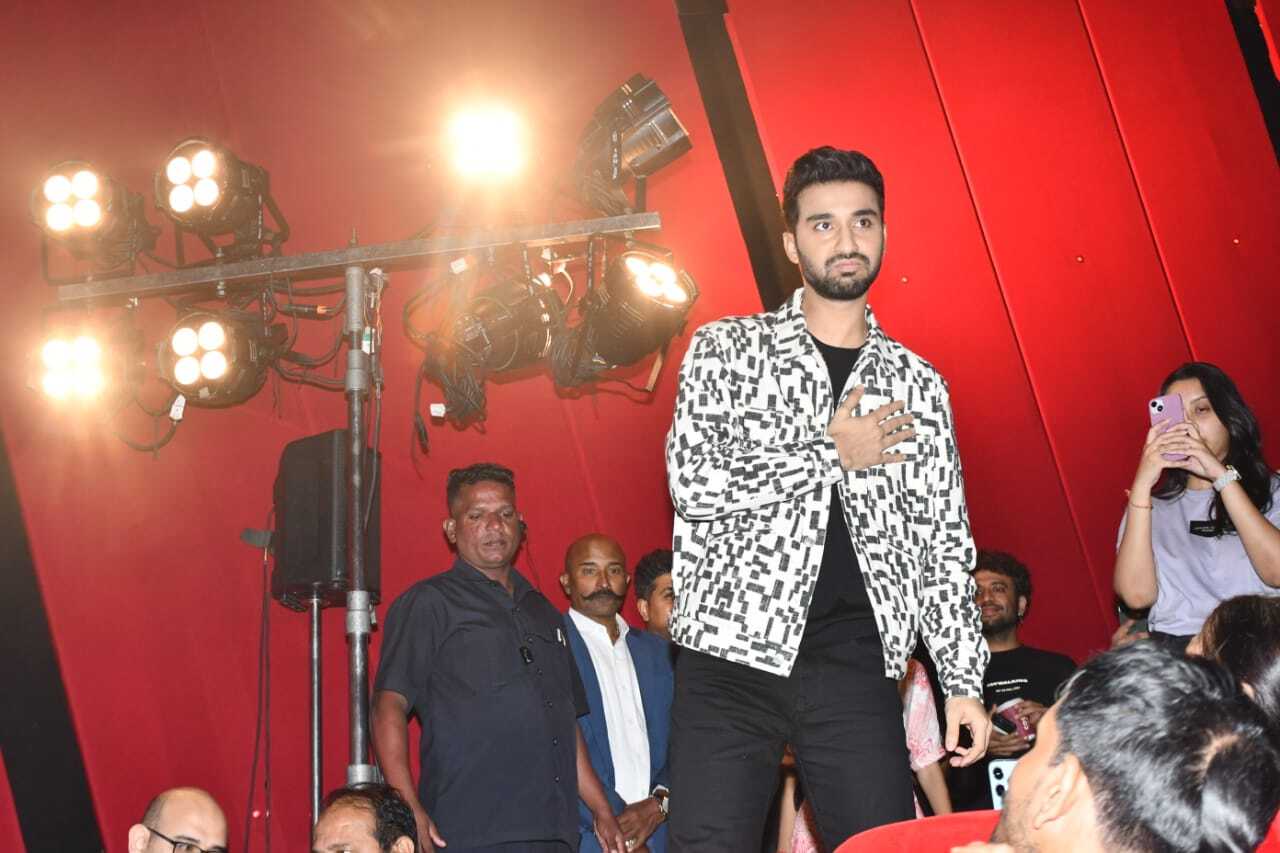 Raghav greeted guests with a cute smile