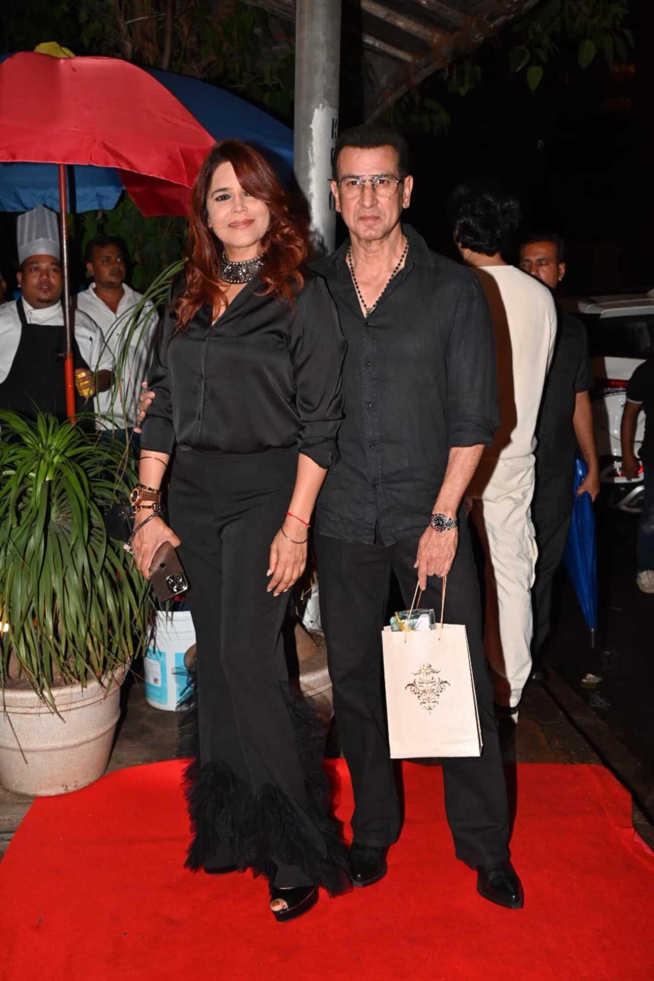 Ronit Bose Roy attended the birthday bash with his wife Neelam Singh. 