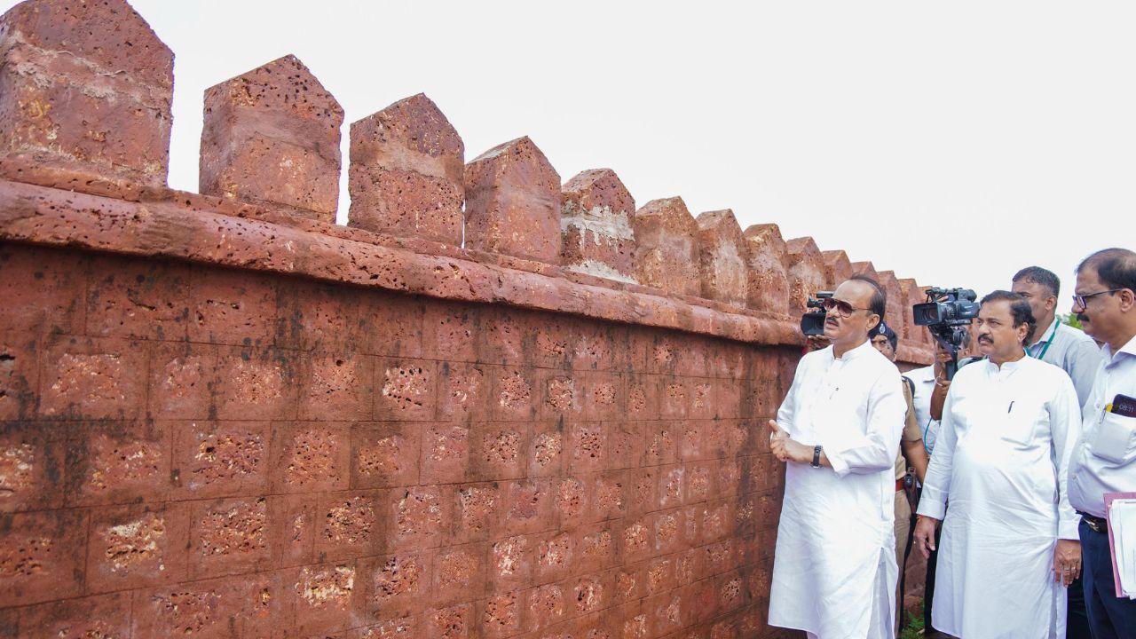 IN PHOTOS: Deputy CM Ajit Pawar visits site of Shivaji Maharaj statue collapse