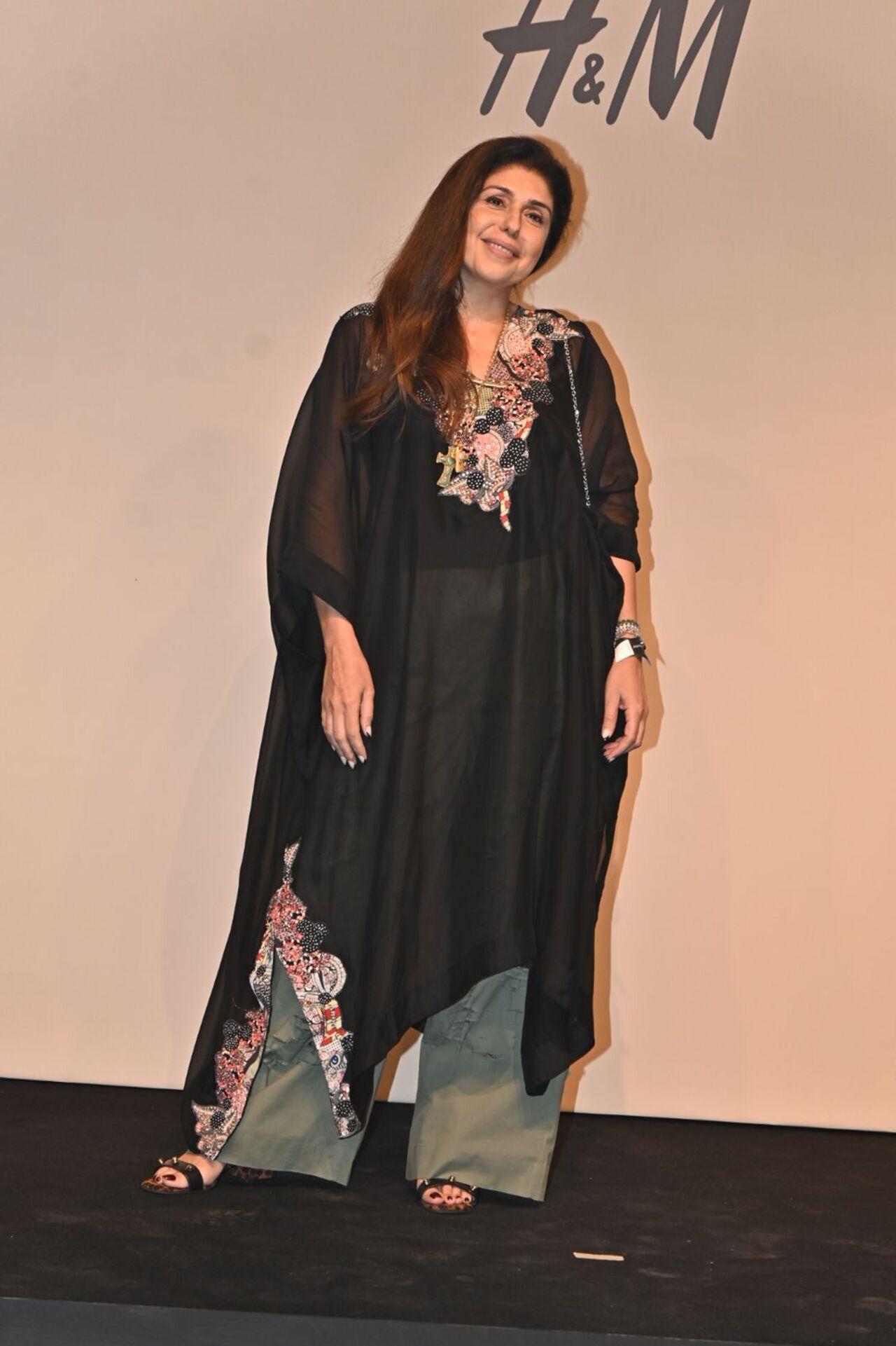 Stylist Anaita Shroff Adajania looked simply stunning in a black kurta for the occassion