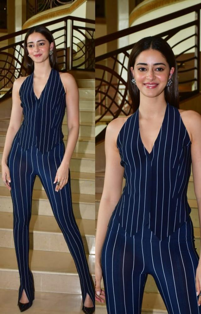 Ananya Panday`s pinstripe set