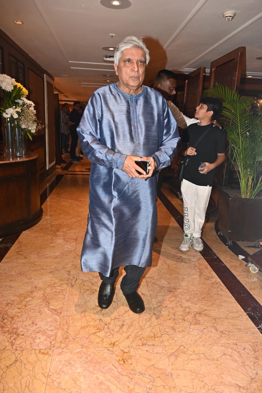 Javed Akhtar, the man of the hour, arrived at the trailer launch of his upcoming show