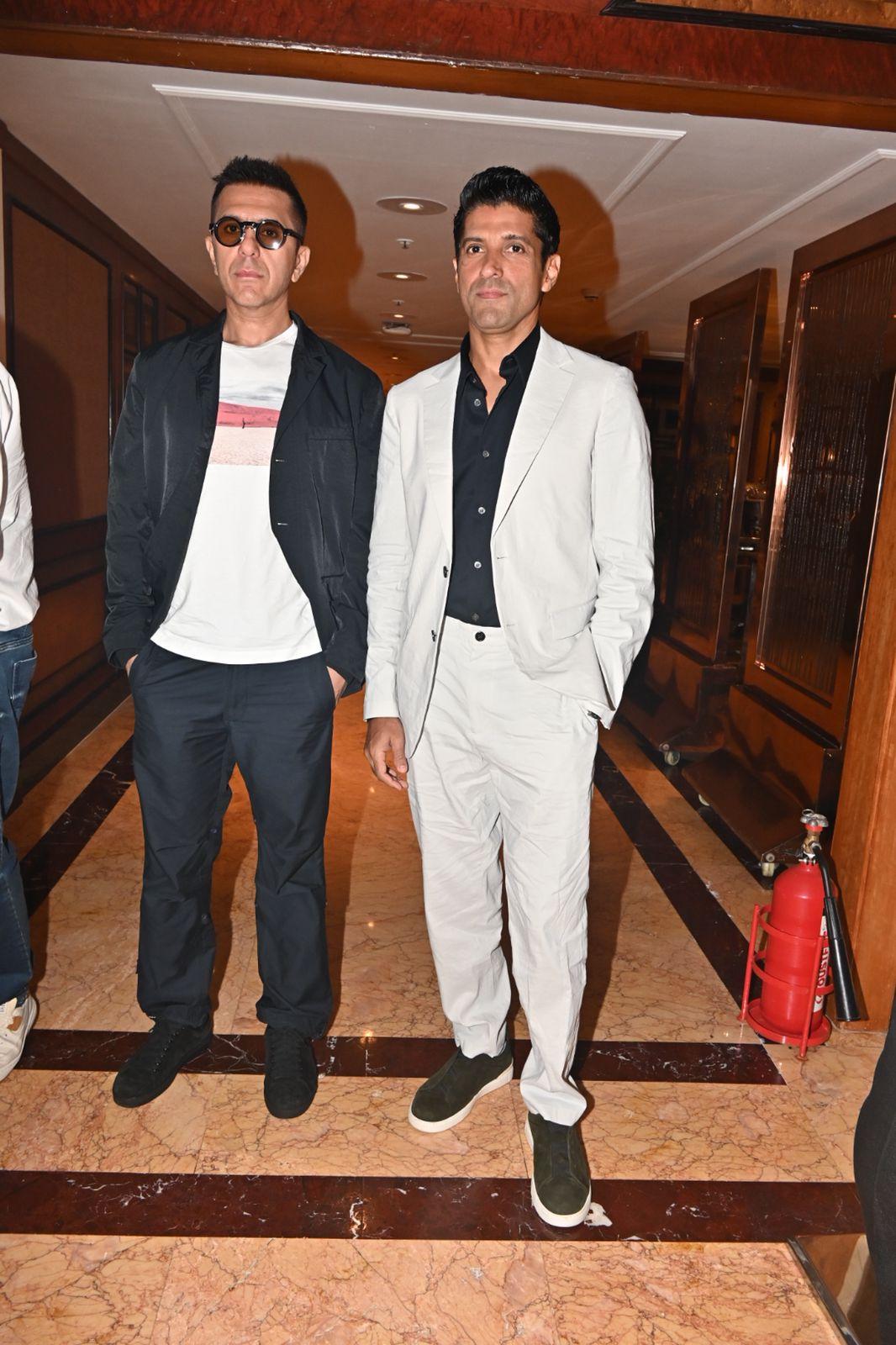 Farhan Akhtar arrived at the trailer launch to support his father on his big night