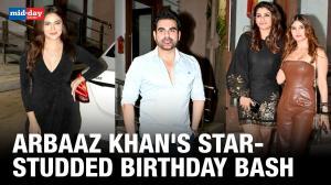 Sshura gives Arbaaz Khan's b'day bash a miss; Raveena, Chunky, and others attend