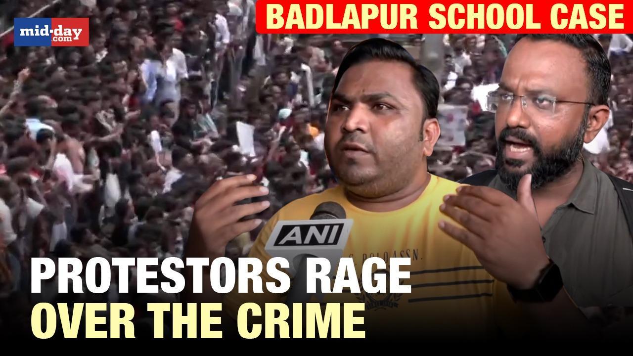 Badlapur school case: Protestors angry over delay in firing FIR - WATCH