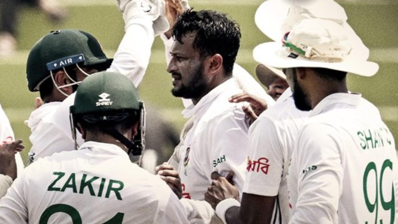 Bangladesh made history by securing their first-ever Test victory over Pakistan, triumphing by 10 wickets in the opening match of the series