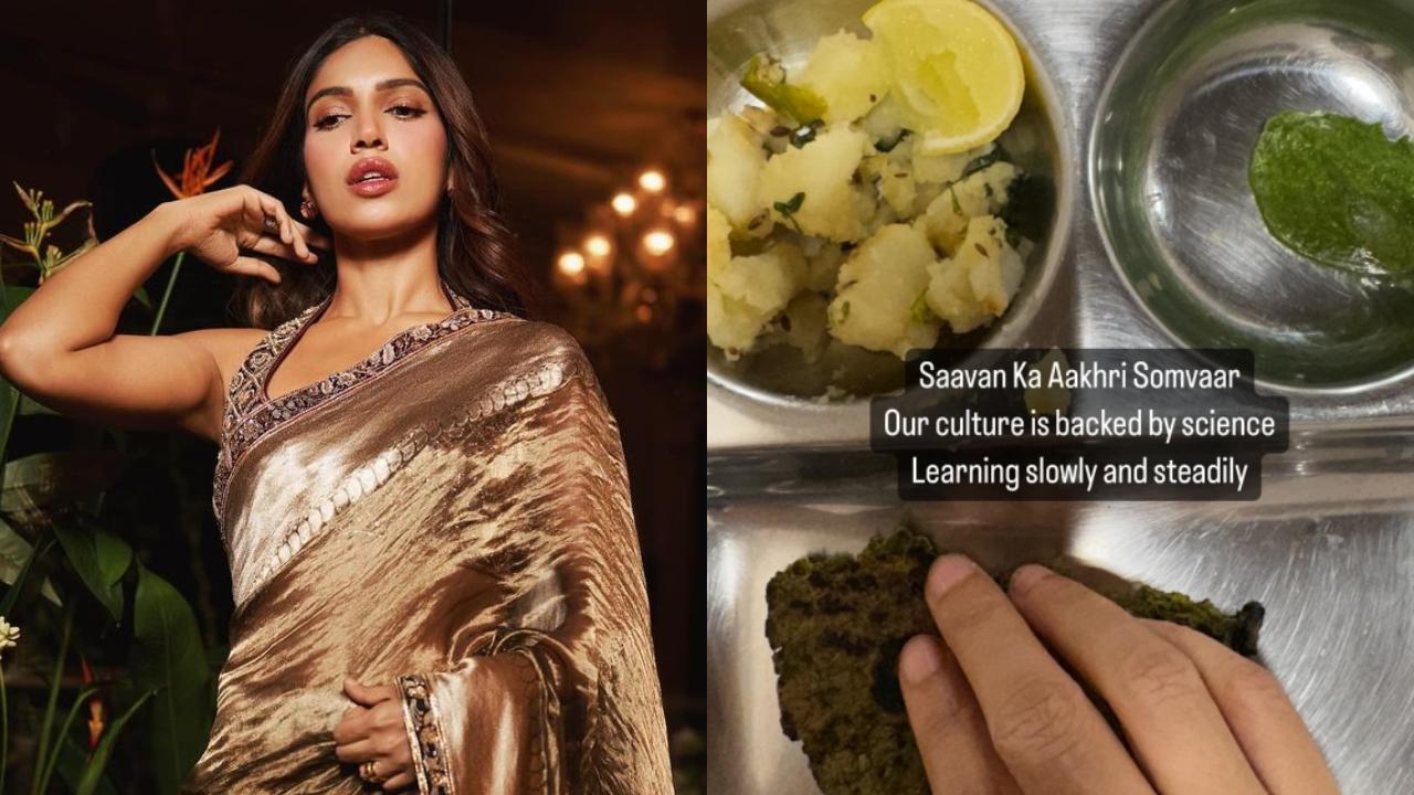 Bhumi Pednekar enjoys 'saavan ka aakhri somvaar' with potatoes, kuttu paratha, lemon, green chutney