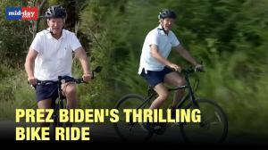 Watch: Prez Joe Biden takes a thrilling bike ride near his summer home in Delaware