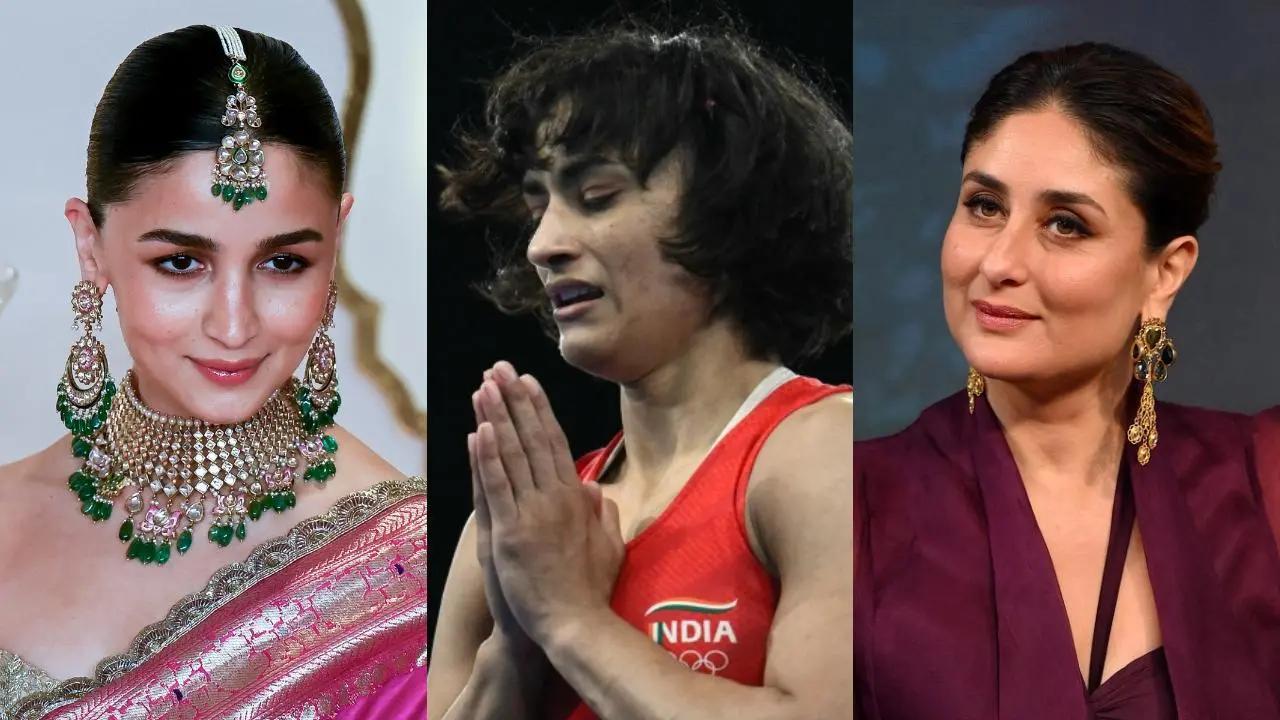 A section of Bollywood celebs took to social media and penned heartfelt messages for Indian wrestler Vinesh Phogat who faced a major setback at the 2024 Paris Olympics. Read more