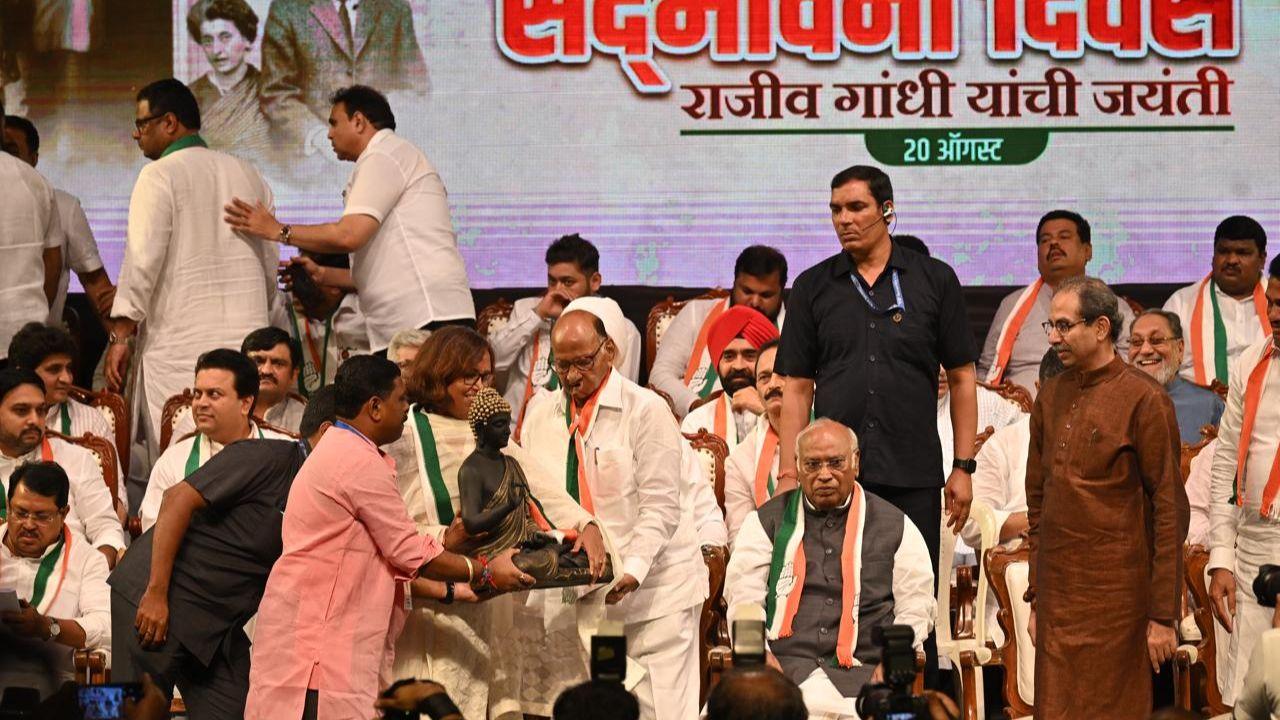 The Sadbhavana Diwas program was organised by the Mumbai unit of Congress, Uddhav Thackeray's ally since 2019 after he split away from the Bharatiya Janata Party.