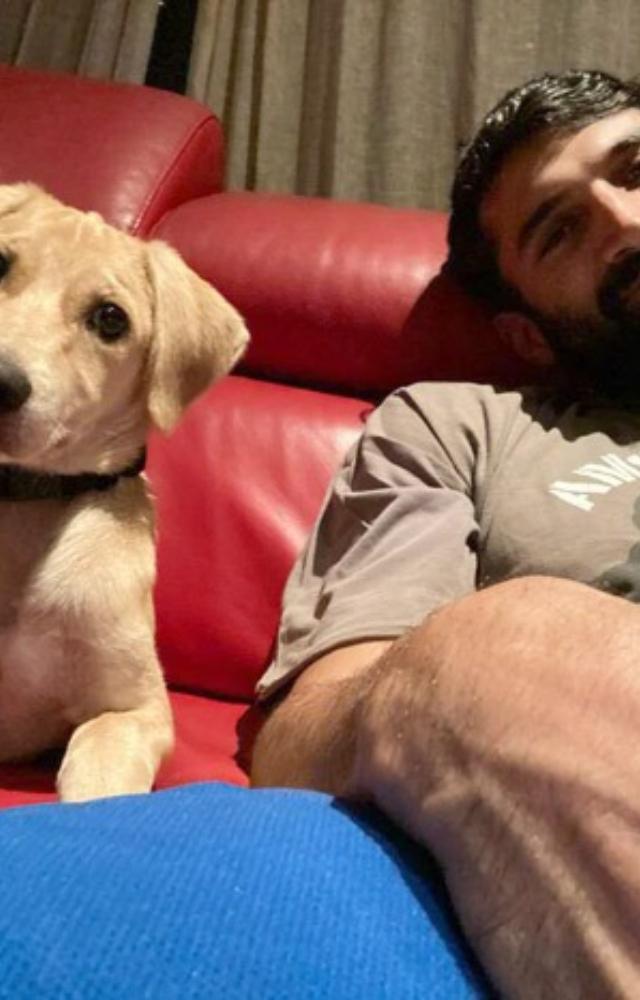 Aditya Roy Kapoor`s bond with his dog Luna is unbreakable. His furry friend is often seen accompanying him on his travels