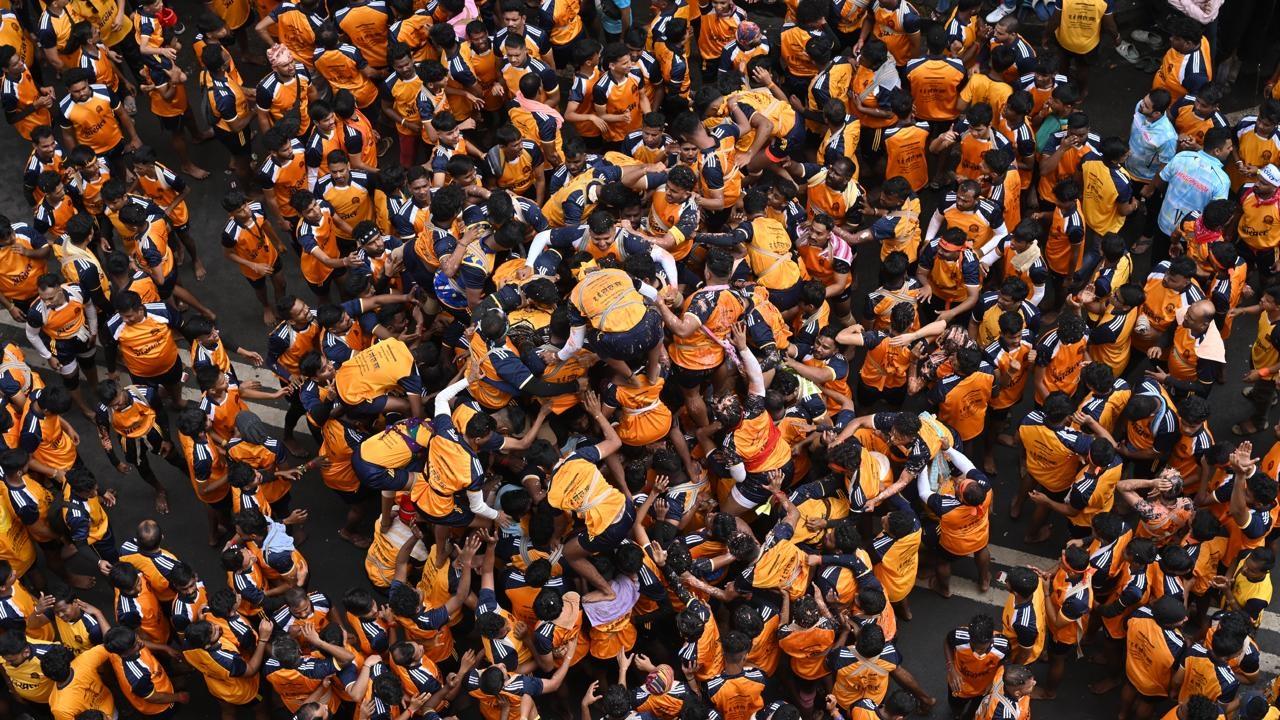 Police personnel have been deployed in large numbers in Mumbai for Dahi Handi festivities on Tuesday
