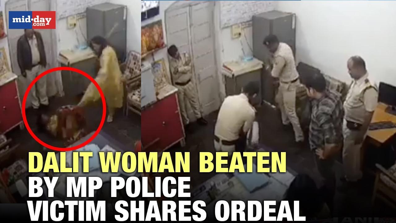 Caught on cam: Woman & minor brutally beaten by MP Police - WATCH