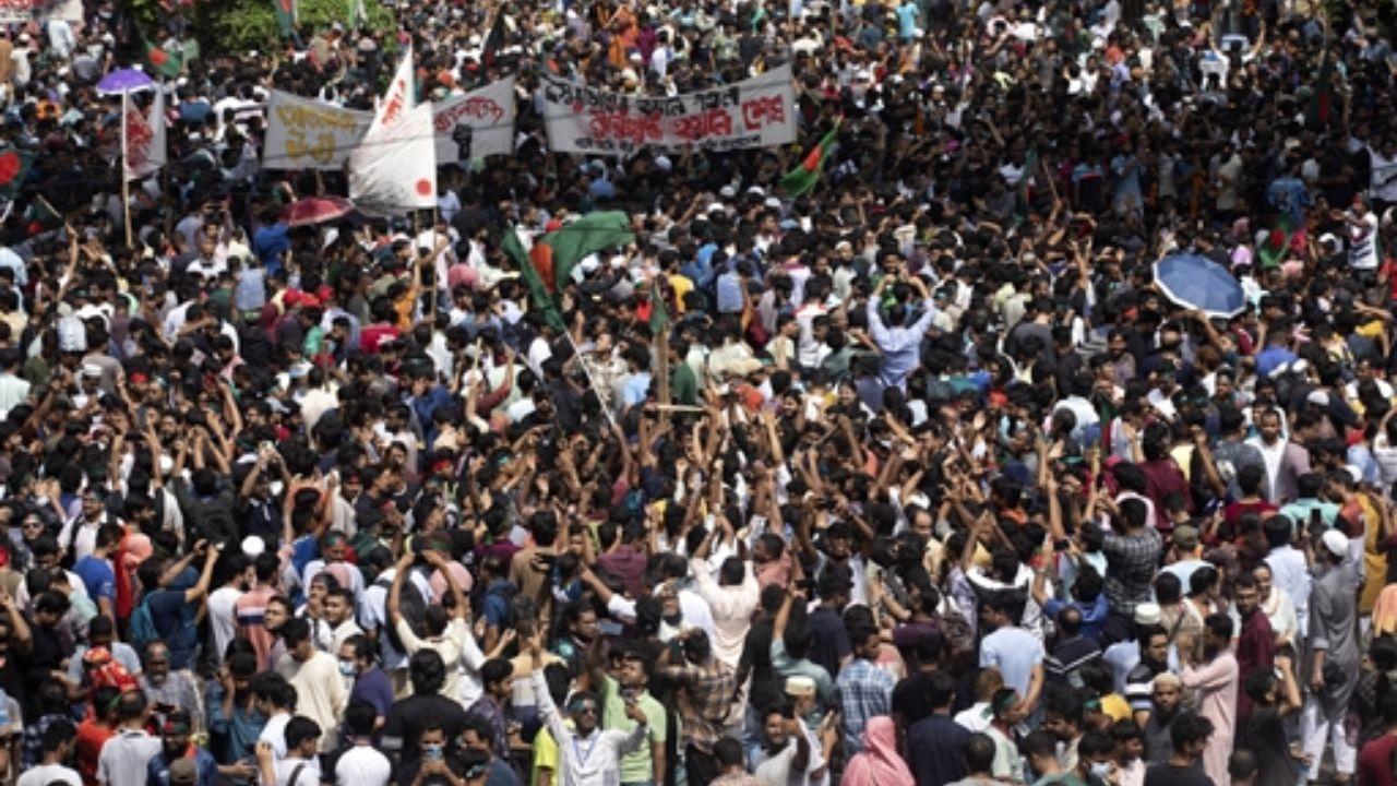The residence of Home Minister Asaduzzaman Khan Kamal was attacked and vandalized by protesters. Smoke was seen rising from the house, adding to the chaos and destruction that spread across the capital. 
