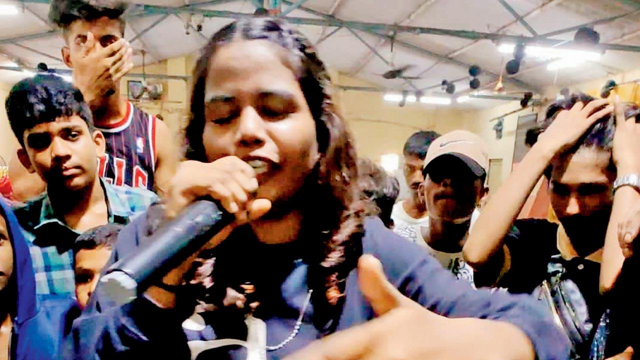 An artiste performs at a woman’s special hip-hop showcase in Kurla earlier this year  