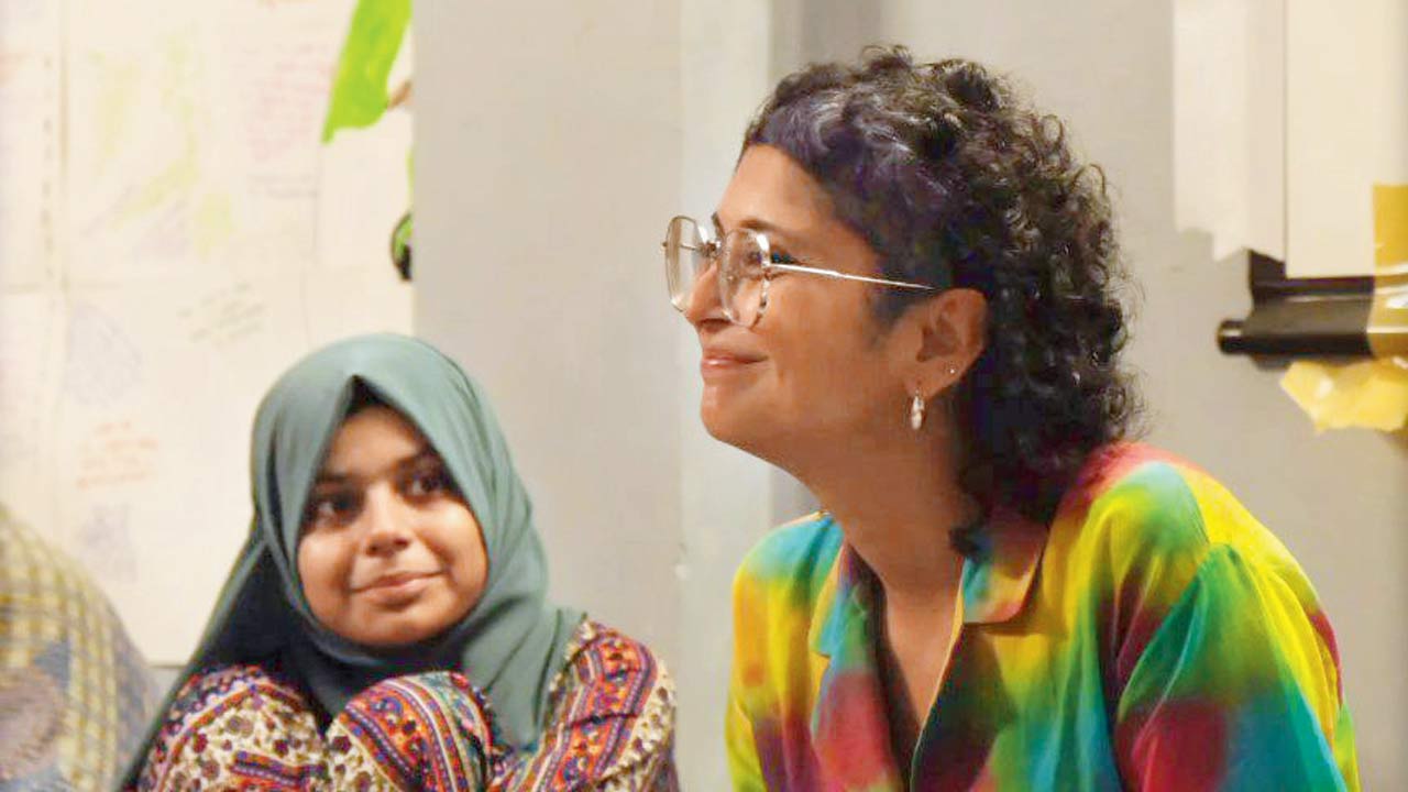 Kiran Rao meets youngsters at the NGO. Pic Courtesy/Instagram