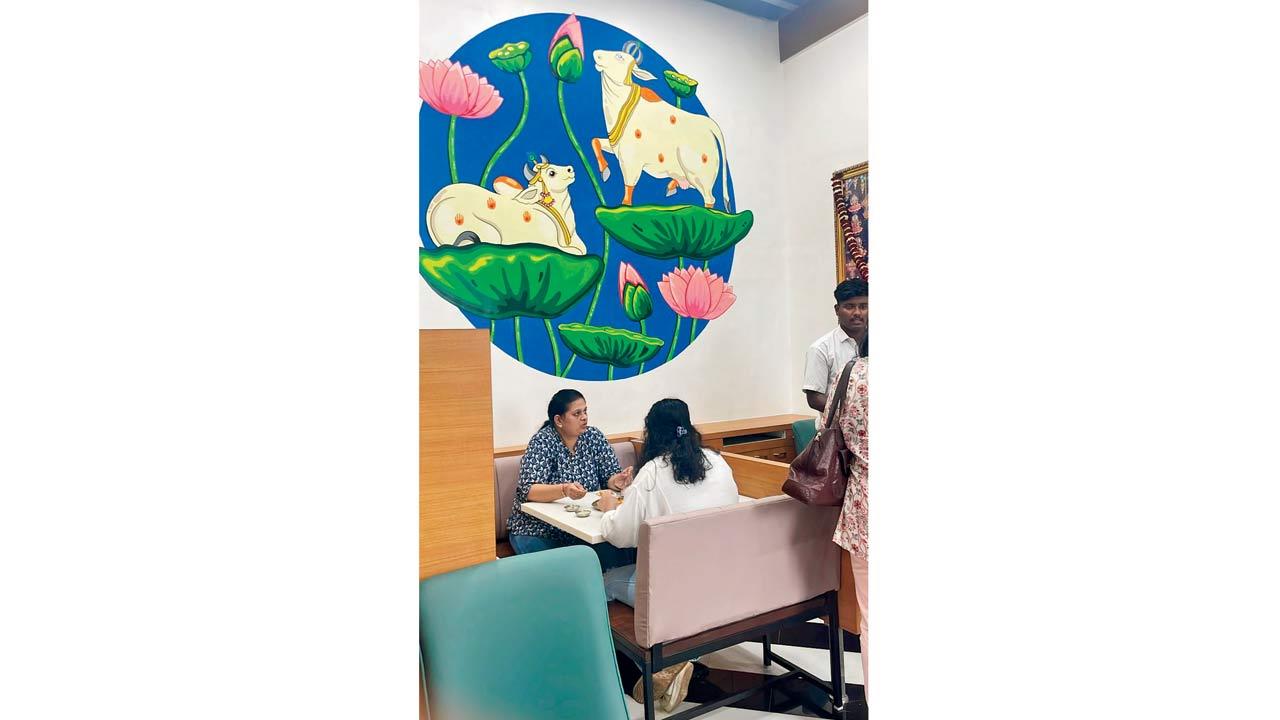 The Pichwai artwork at the new space 