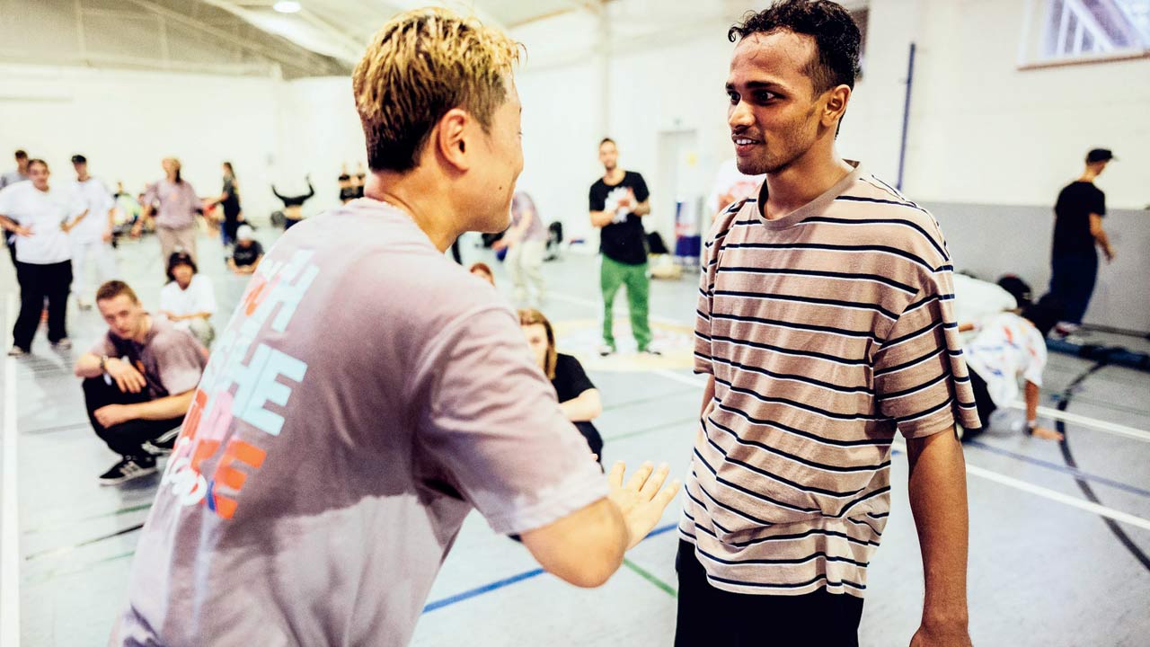 Sairaj Methari (right) interacts with a peer at the four-day-long camp 