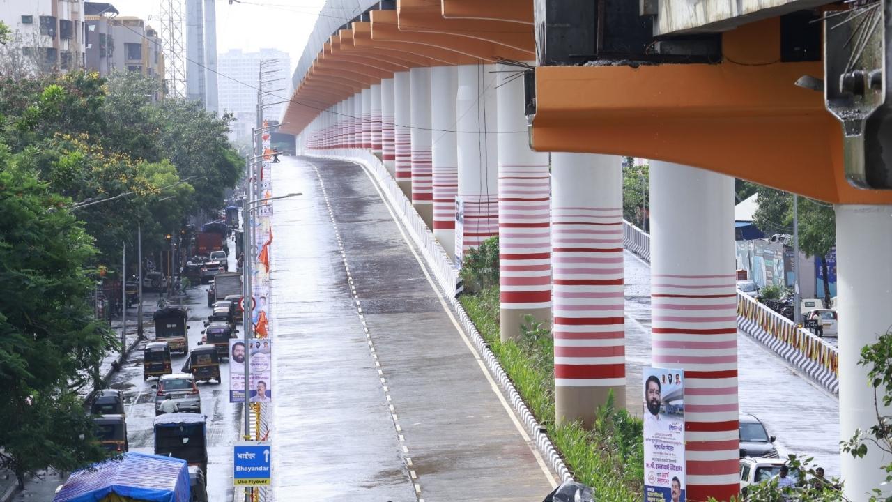 The flyover was built using advanced technology with separate levels for metro and road transport, aimed at saving 8 to 10 minutes of travel time for commuters and reducing fuel consumption, according to officials