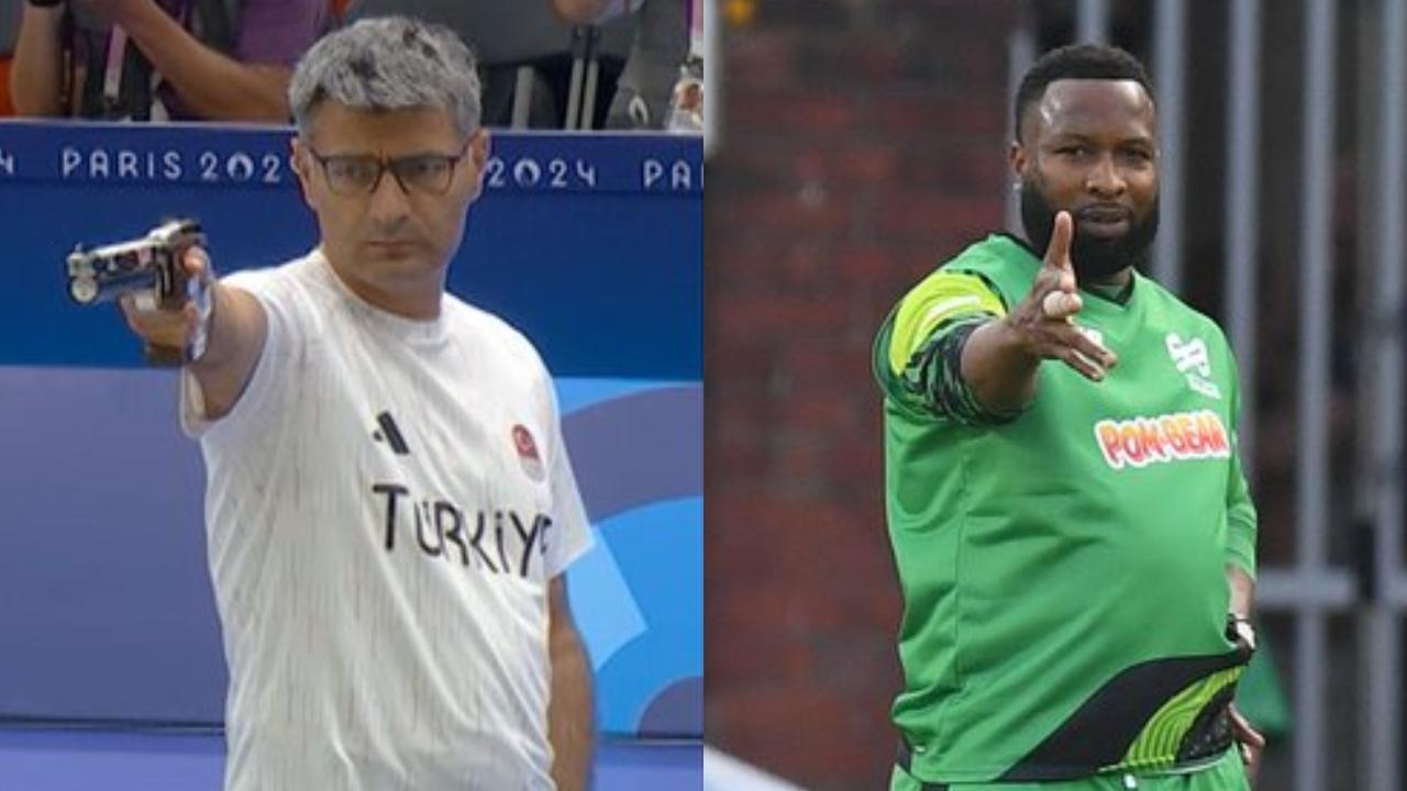 Pollard-Hosein recreate Yusuf Dikec’s viral shooting pose in the Hundred final