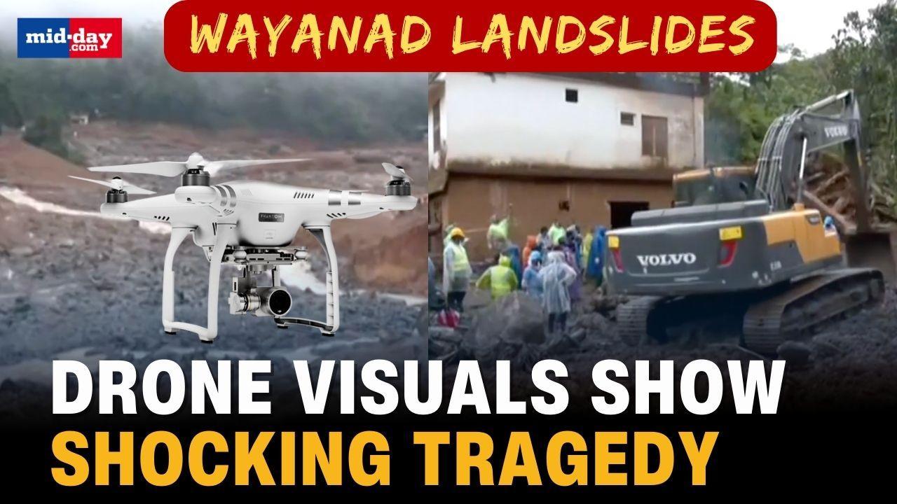 Wayanad Landslides: Drone camera captures visuals of the tragedy aftermath