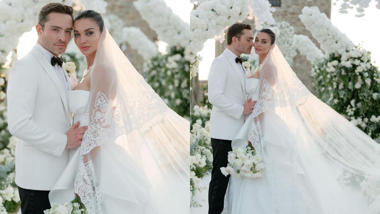 Amy Jackson and Ed Westwick say 'I do' in stunning Italian ceremony