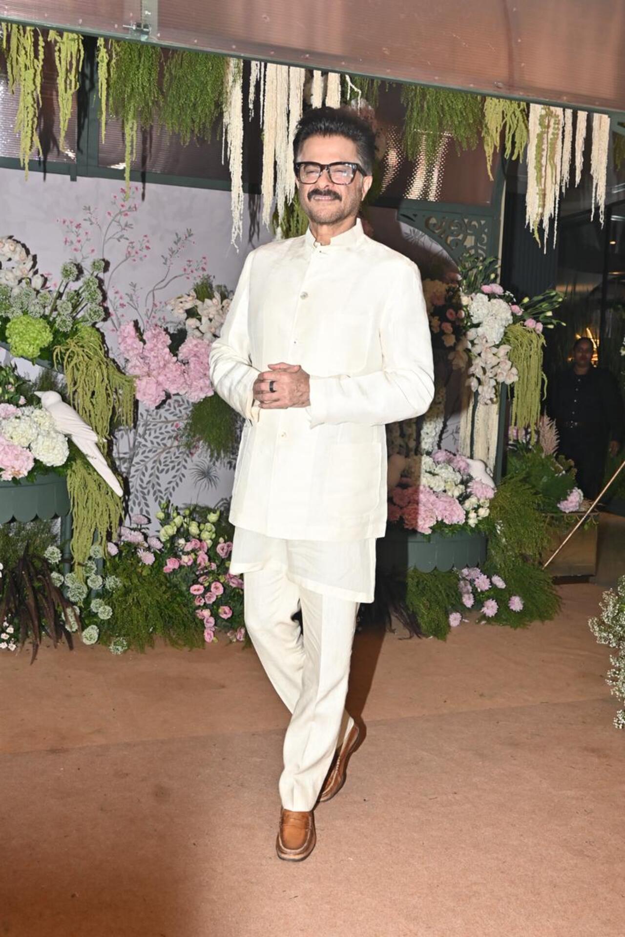 Veteran actor Anil Kapoor was all smiles when he arrived at the venue and posed for the cameras. The 'Mr India' actor also chose an all-white ensemble for the ceremony.