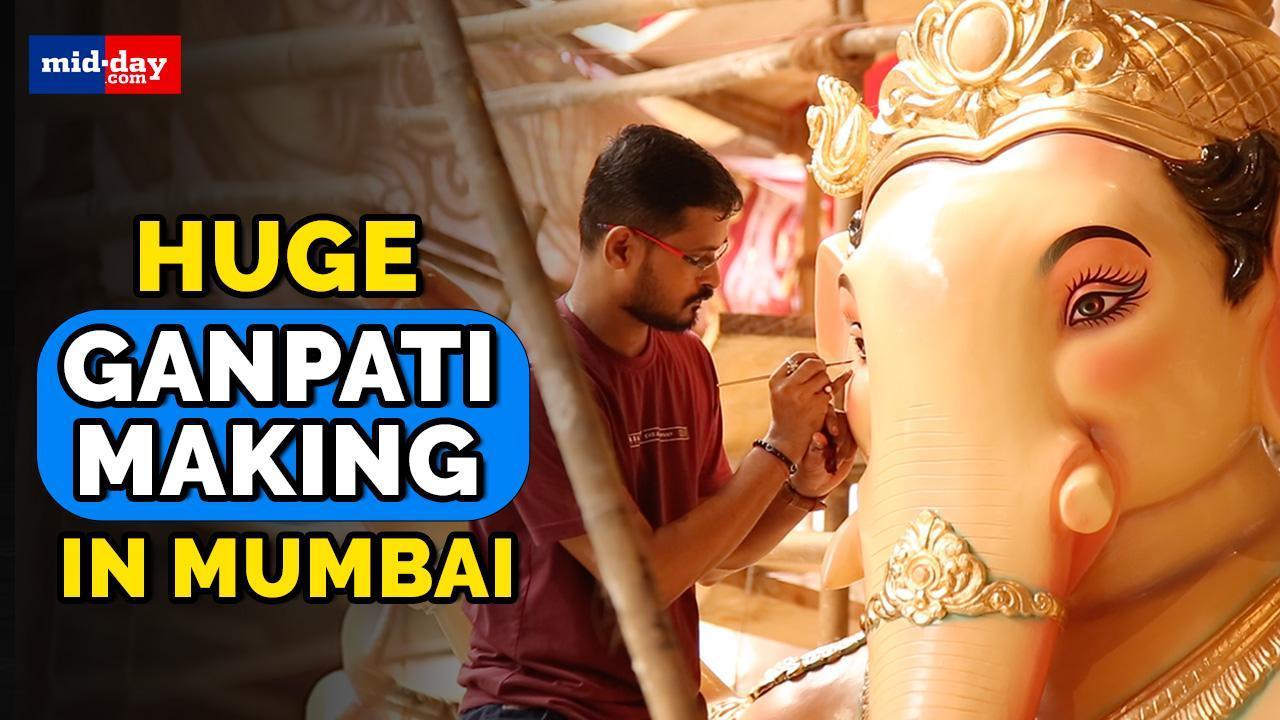 Ganesh Chaturthi 2024: Watch big Ganpati murti in making at Parel Railway Ground