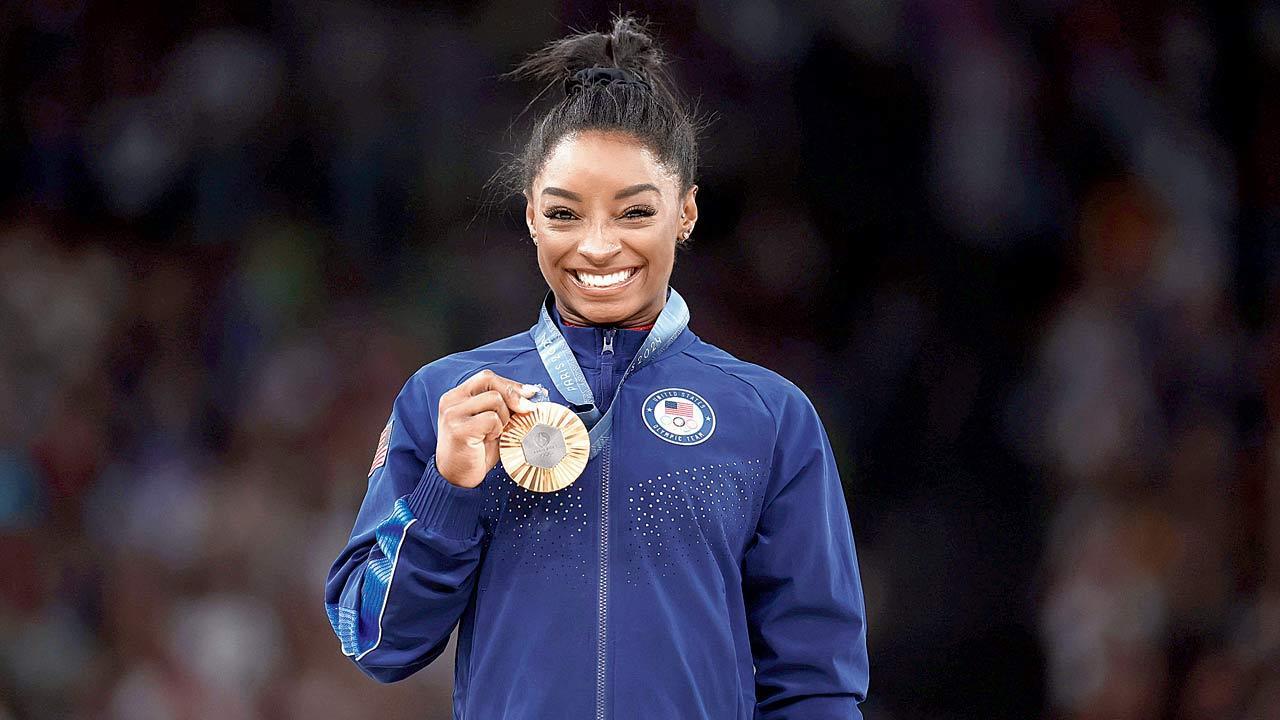 Simone Biles earns 7th gold in women’s vault to repeat Rio feat